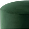 thumbnail image 2 of Surya Roxeanne Modern Style Velvet and Metal Ottoman in Dark Green Finish, 2 of 4