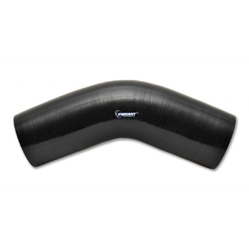 Vibrant 4 Ply Reinforced Silicone Transition Connector - 4in I.D. x 5in I.D. x 3in long (BLACK)