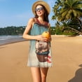 thumbnail image 3 of Fotbe Hot Air Balloon Guinea Pig Vestido de Verano sin Mangas para Mujer – Vestido Midi Línea A, Estilo Camiseta Floral, Vestido Playero Casual y Fluido, 3 of 7