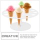 thumbnail image 2 of Stand de helado decorativo soporte de cono transparente que exhibe heladurero accesorio de helado, 2 of 6