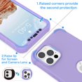 thumbnail image 3 of ORETech Compatible avec Étui iPhone 12 Pro Max avec 2 Protecteurs d'Écran en Verre Trempé 6.7 Pouces, Étui Rigide en Silicone pour iPhone 12 Pro Max Violet, 3 of 7