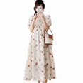 thumbnail image 3 of Robe Midi Vintage Style Français avec Nœud en Grande Taille, 3 of 5