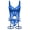 Blue, variant on Sexy Teddy Lingerie for Women 3-Piece Lace Corset Embroidered Bustier Panty Leg Loop for Honeymoon Valentine New Year XL Blue