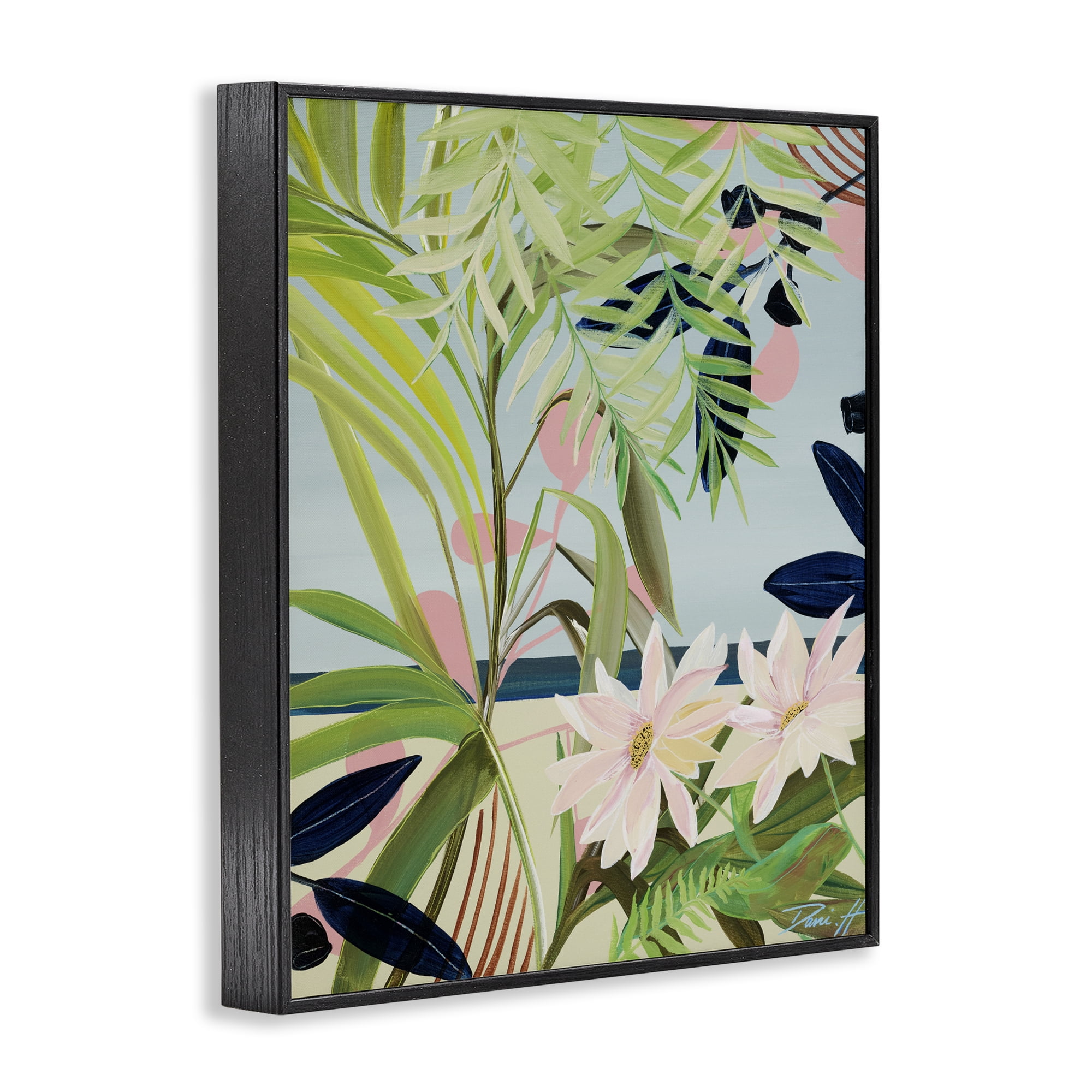 Stupell Industries Discovery of Lush Plants Black Framed Giclee Art, design by Dani Heyward