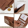 thumbnail image 3 of Slim Bifold Leather Wallet for Men with Secret Hidden Pocket, Dedicated SIM and Ejector Pin Slot | Slim RFID Blocking Men’s Wallet, 3 of 7