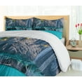 thumbnail image 5 of Ambesonne Turquoise Duvet Cover Sets, Marble Caves Chile, 2-King, Purple Grey and Turquoise, 5 of 7