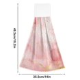 thumbnail image 2 of Dailycode Kitchen Wash Cloths with Hanging Loops Absorbent Absorbent Quick Drying Hand Towels, 2 Pack, Abstract Pink Gold Watercolor, 2 of 7