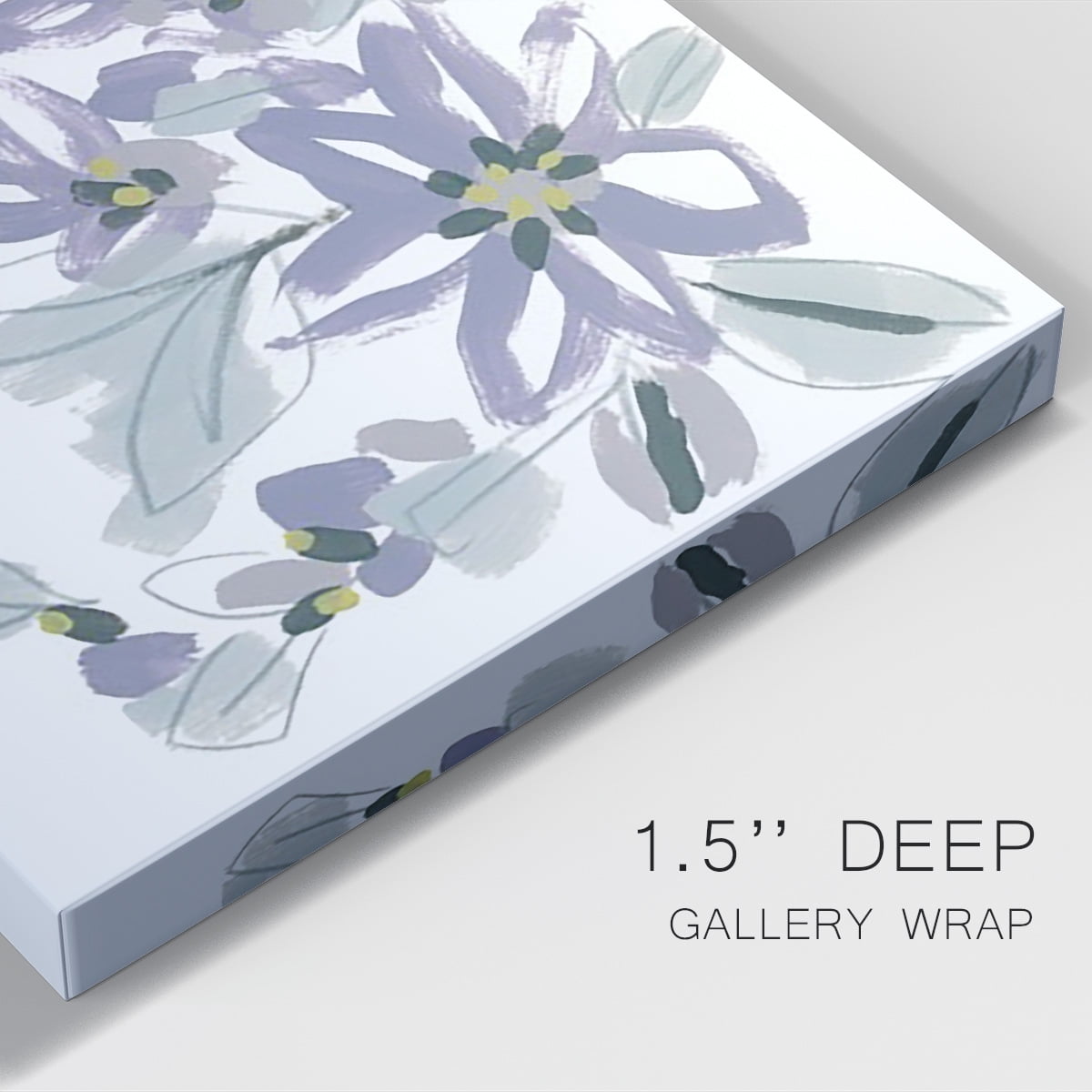 Periwinkle Patch IV Premium Gallery Wrapped Canvas - Ready to Hang