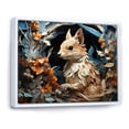 thumbnail image 2 of Designart "Three-Dimensional Squirrel Minimalism" Animals Squirrel Floater Framed Wall Art Prints, 2 of 5