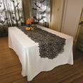 thumbnail image 3 of JeashCHAT Halloween Table Runner Spider Web Lace Tablecloth Halloween Table Decor for Parties & Gatherings, 13 x 72 Inch, Black, 3 of 5