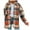 001_Orange, variant on JGNGSHN Women's Plaid Shacket Jacket Trendy Casual Long Sleeve Button Down Flannel Shirts Fashion Cardigan
