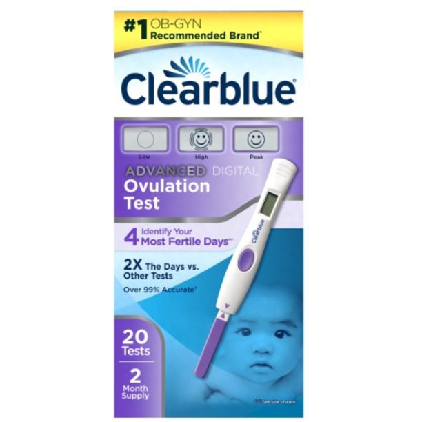 4 Pack Clearblue Advanced Digital Ovulation Test 20 Ea Walmart Com Walmart Com