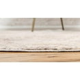 thumbnail image 3 of Unique Loom 3127088 6 x 6 Pi. Tapis Rond de Chêne de Paris&44; Taupe, 3 of 5