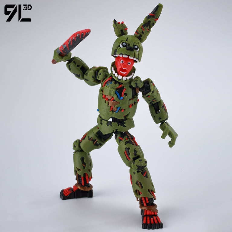 9L3D Printed FNAF Freddy Fazbear's Pizza Springtrap Toys Action