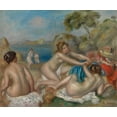 thumbnail image 2 of Renoir, Pierre-Auguste 30x26 White Modern Wood Framed Museum Art Print Titled - Bathers Playing with a Crab, 2 of 4