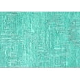 thumbnail image 1 of Ahgly Company Indoor Rectangle Solid Turquoise Blue Modern Area Rugs, 2' x 5', 1 of 4