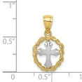 thumbnail image 3 of 14K Two-tone Gold Polished Cross Pendant, 3 of 3