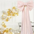 thumbnail image 7 of FastXmas Extra Large Long Tail French Style Silky Bow Curtain Tiebacks Decoration, Lace Ribbon Bows Curtain Buckle for Curtains Home Wedding Valentine Christmas Party Birthday Decoration(31.5"x78.7"), 7 of 7