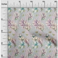 thumbnail image 1 of oneOone Polyester Spandex Light Gray Fabric Florals Craft Projects Decor Fabric Printed By The Yard 56 Inch Wide-DRL, 1 of 1