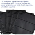 thumbnail image 3 of GHSDFBB Stamp Album Binder Stamp Protect Sleeve Album 10 Black PVC Inside Pages Stamp Pages, for Stamp Pages Collectors-3 Line, 3 of 7