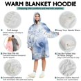 thumbnail image 5 of Wearable Oversized Blanket,Pioneer Flower Floral Print Pattern Wearable Blanket Hoodie for Adults,Cozy Hooded Blankets with Super Pockets,Super Warm Fuzzy Pullover for Women & Men, 5 of 6