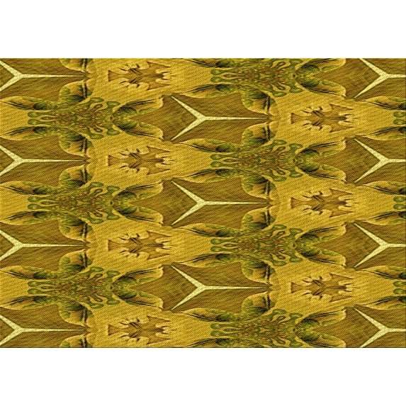 Ahgly Company Machine Washable Indoor Rectangle Transitional Dark Bronze Brown Area Rugs, 7' x 9'