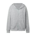 thumbnail image 4 of SGMVNU Hoodies for Women Zip up Hoodie Oversized Sweatshirt Jackets Fall Winter Coats 2025 Fashion Jakcet with Pockets(Grey,XXL), 4 of 8