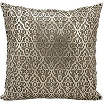 Couture Hide Gold Beige Moorish Leaves Pillow