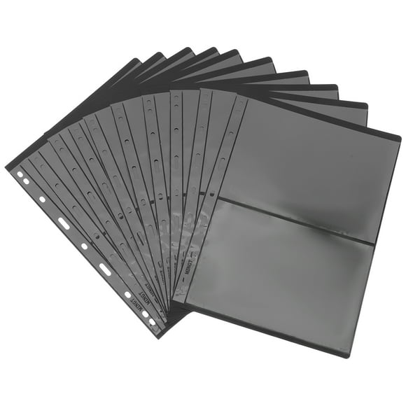 KAKOWELY 10pcs Standard Stamp Pages Loose-leaf Stamp Collecting Pouches Stamp Holders,11.02X"X8.46"X0.08"