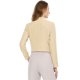thumbnail image 5 of Día de San Patricio Chaqueta Corta Casual De Negocios De Oficina De Trabajo Sin Cuello Para Mujer Beige S, 5 of 6