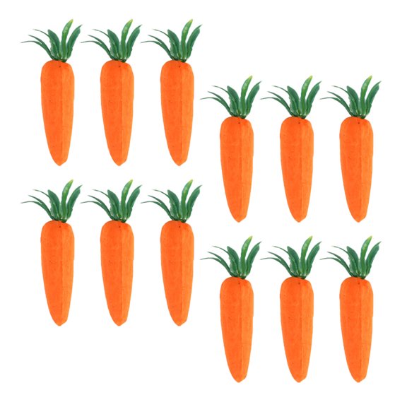 HOMEMAXS Orange Fake Carrot Props with High Realism Design for Party PET Foam 12pcs