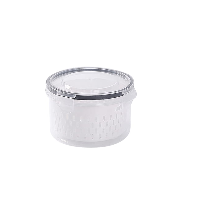 MOPOOR Fruit Containers for Fridge - Leakproof Food Storage Containers with Removable Colander - Dishwasher & microwave safe Produce Containers Keep Fruits, Vegetables, Berry, Meat Fresh longer