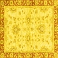 thumbnail image 1 of Ahgly Company Indoor Square Oriental Yellow Traditional Area Rugs, 7' Square, 1 of 4