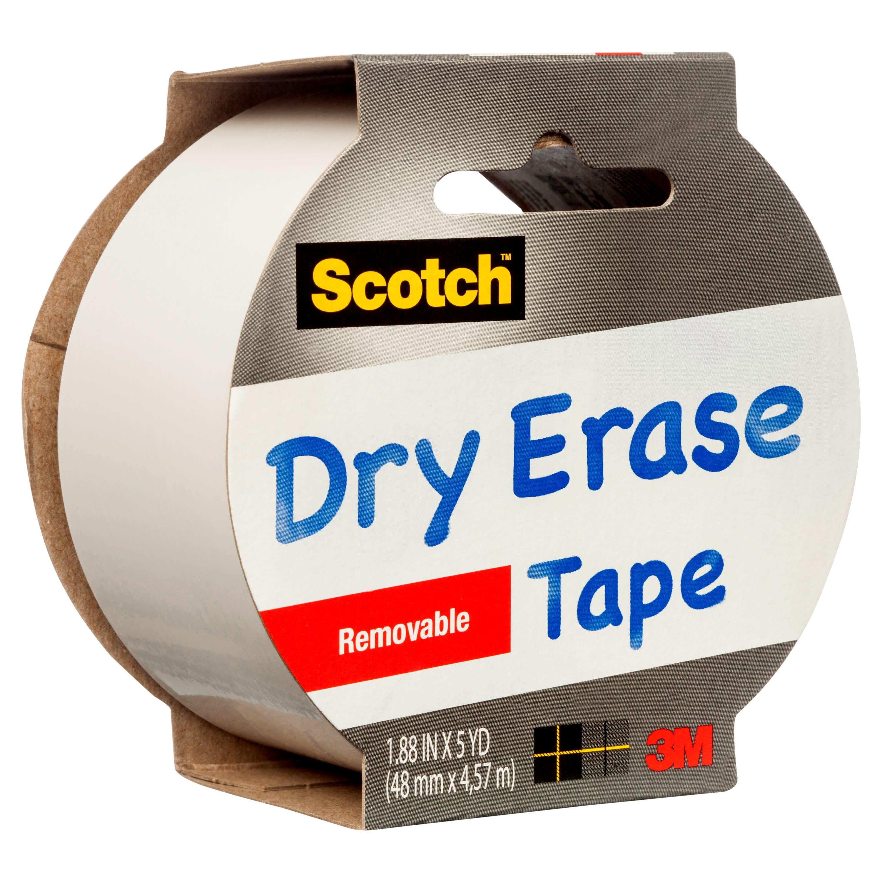 Scotch Dry Erase Tape, 1.88 Inches x 5 Yards, White 