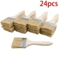 thumbnail image 3 of 24Pcs Paint Brushes 70mm Chip Paint and Varnish Brush Perfect for Wall and Wood Painting Stains Glues,24 * paint brushes,Wood color, 3 of 8