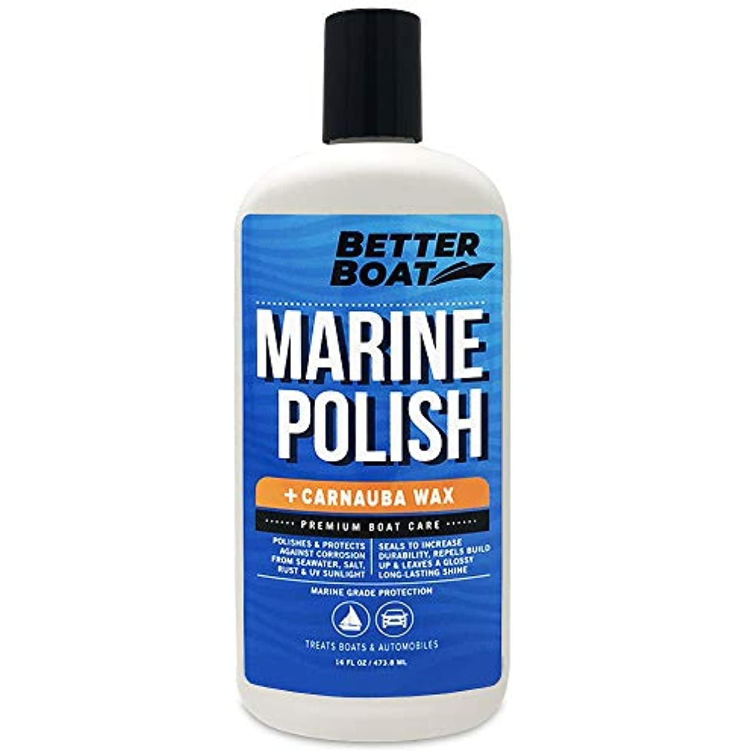 Boat Wax and Marine Polish with Carnauba Wax for High Gloss Gel Coat Restorer and Boat Cleaner for Fiberglass Metal Painted Surfaces Marine Wax for Boats RV Wax and Cars and Boat Wash Restoration