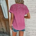 thumbnail image 6 of Plus Size Summer Tops Women Crew Neck Casual T Shirts Short SLeeve Tunic Tops, 6 of 7