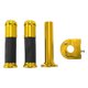 thumbnail image 1 of Kit de cubiertas de empuñaduras de motocicleta de 7/8" 22mm 15/16" 24mm, empuñaduras de manillar de aleación de aluminio antideslizantes para motocicleta, scooter, bicicleta, ATV, tono dorado, 1 juego, 1 of 1