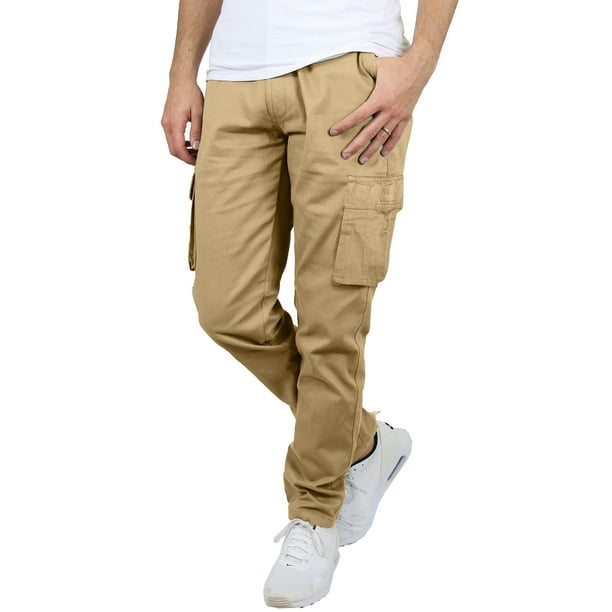 3-Pack Men's Flex-Stretch Cotton Cargo Pants, 31-Inch Inseam