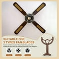 thumbnail image 5 of Uxcell 4 Pcs 52" Ceiling Fan Blades Arms Replacement Parts, Mounting Kit, Coffee, 5 of 7