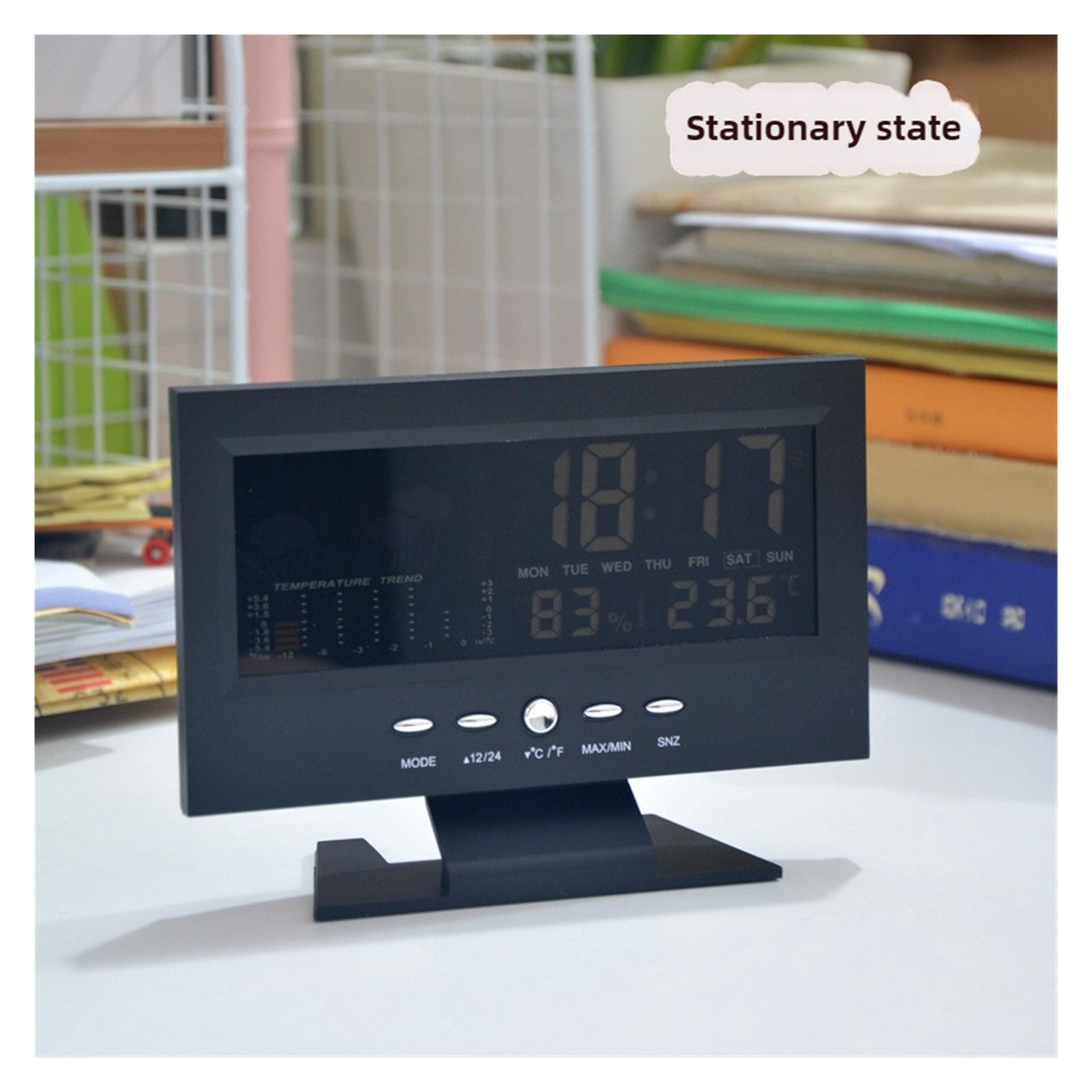 Wireless Weather Station with Color Screen, Digital Calendar Alarm Clock
