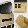 thumbnail image 3 of Small Indoor Dog House or Cat Bed, Cozy Wooden Design with Air Vents and Elevated Floor Warm Dog Cave, 3 of 5