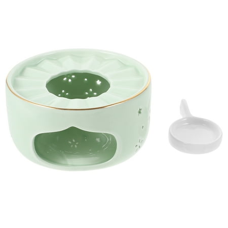 

NUOLUX 1 Set Ceramic Teapot Warmer Household Teapot Heating Base Tea Heater (Light Green)