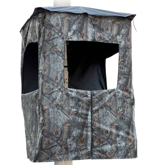 Rhino Blinds Universal Treestand Full Enclosure Kit, Black/Steel,