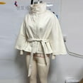 thumbnail image 5 of Sakmal Barn Coat White Jacket Trendy Winter Clothing for Women M, 5 of 6