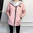 thumbnail image 2 of Women'S Winter Coats Long Sleeves Versatile Fashion Solid Color Reversible Windbreaker Zipper Hooded Casual Windproof Trendy Jacket XXL Pink, 2 of 6