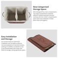 thumbnail image 5 of Garvee Folding Bamboo Laundry Hamper with Lid, 27.5 Gallon Large Capacity Wooden Basket with Washable Liner Bag, Slim Space-Saving Clothes Organizer for Small Bedroom, Apartment, Dorm, Brown, 5 of 8
