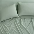 thumbnail image 4 of Brooklyn Loom Classic Cotton 200 Thread Count Solid Percale 100% Cotton Deep Pocket Sage 4-Piece Full, All Season, Adult Size, OEKO-TEX Certified, 4 of 9