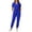 Blue, variant on Scrubs for Women Set Stretch Short Sleeves V-Neck Jogger Pant Multiple Pockets Workwear Slim Fit Nurses Clinics Long Shifts Daily Medical Uniforms