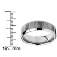 thumbnail image 4 of Metal Masters Tungsten Carbide Mens Laser Etched Masonic Ring 8mm Comfort-Fit, 4 of 6